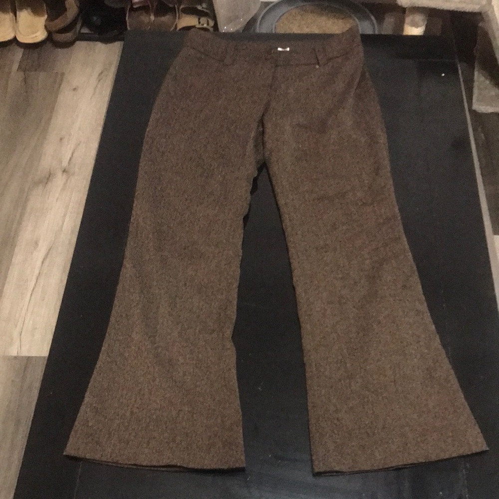 Women's Brown Tweed Flare Pants